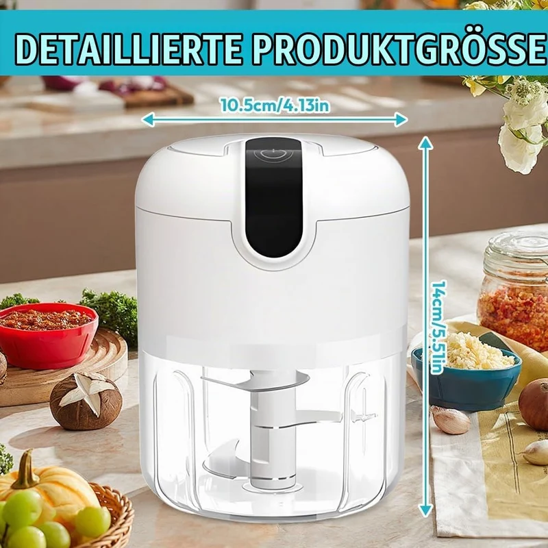 Elektrischer Küchenzerkleinerer,Zwiebelzerkleinerer elektrisch 350 ml,Zerkleinerer Küche Elektrisch,