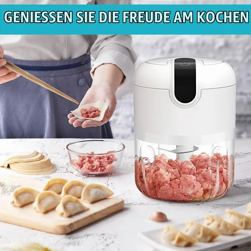 Elektrischer Küchenzerkleinerer,Zwiebelzerkleinerer elektrisch 350 ml,Zerkleinerer Küche Elektrisch,