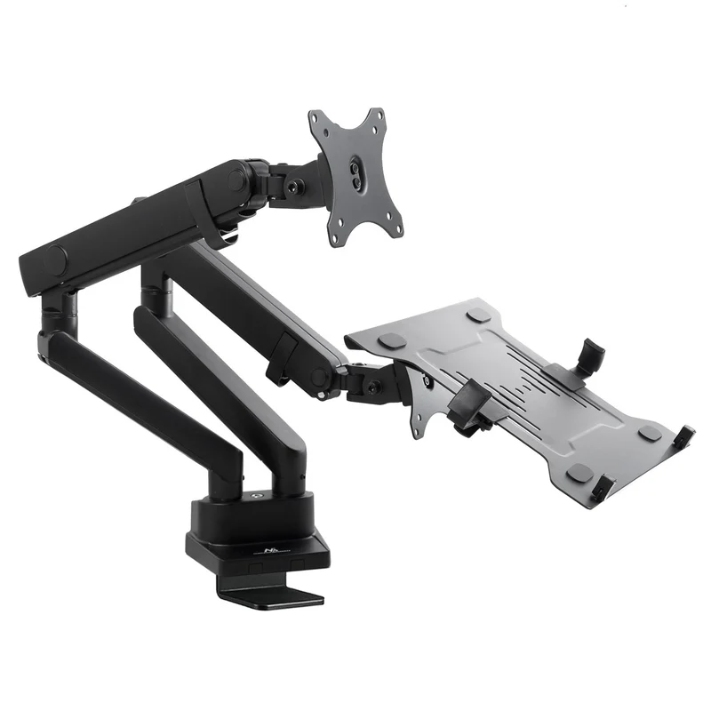 Maclean MC-813 Dual Monitor Bracket Desk Mount Holder For Monitor & Laptop 17" - 32" 8kg VESA Universal