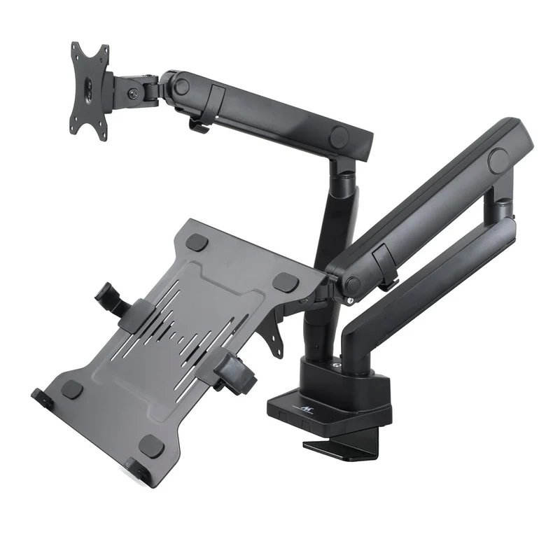 Maclean MC-813 Dual Monitor Bracket Desk Mount Holder For Monitor & Laptop 17" - 32" 8kg VESA Universal