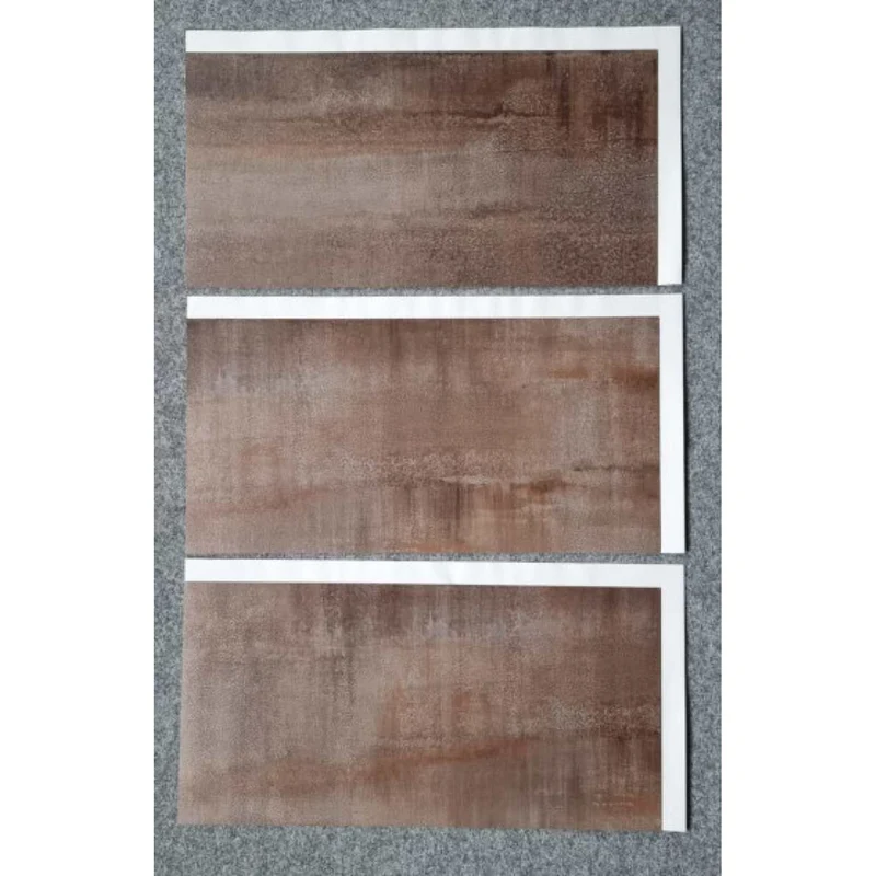 Self-adhesive tiles for wall floor Fliesana, set of 3 pieces, waterproof, natural stone pattern, rust color