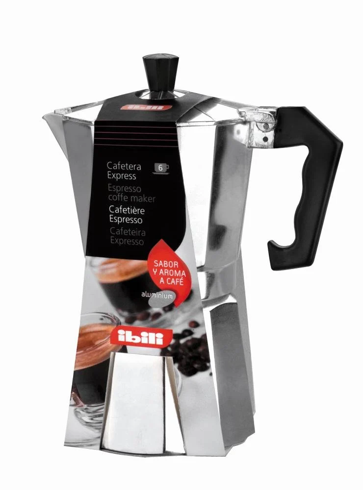 IBILI - Express-Kaffeekocher Bahia, 12 Tassen, 600 ml, Aluminium Aluminio 12 Tassen, Aluminio 12 Tas