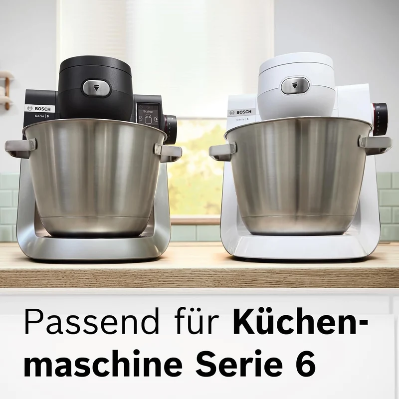 Bosch Pasta-Set MUZS6PP, 2 Pasta-Aufsätze, Zubehör für Küchenmaschine Serie 6, Tagliatelle-Nudelwalz