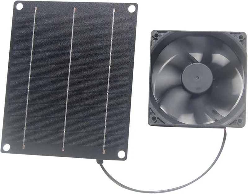 Solar Abluftventilator Mit Photovoltaikmodul, 30W Solars Ventilator Für Gebäude, Leiser Wandmontage