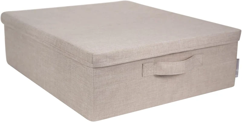 BIGSO BOX OF SWEDEN Unterbett Aufbewahrungsbox – faltbare Box mit Griffen für Decken, Kleidung, Kiss