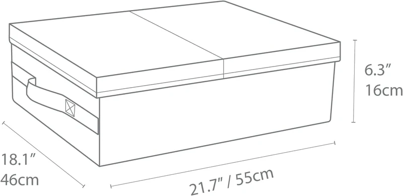 BIGSO BOX OF SWEDEN Unterbett Aufbewahrungsbox – faltbare Box mit Griffen für Decken, Kleidung, Kiss