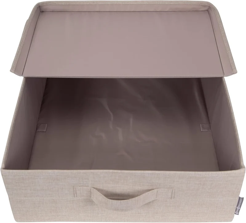 BIGSO BOX OF SWEDEN Unterbett Aufbewahrungsbox – faltbare Box mit Griffen für Decken, Kleidung, Kiss