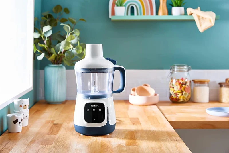Tefal HB55W4 Yummy Gourmet Babynahrungszubereiter | inkl. Stabmixer, Spatel, Messbecher, 2x Keramikv