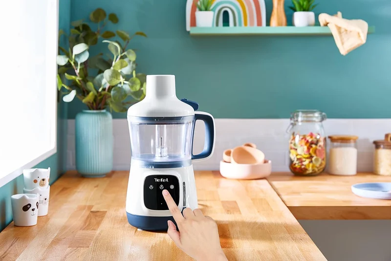 Tefal HB55W4 Yummy Gourmet Babynahrungszubereiter | inkl. Stabmixer, Spatel, Messbecher, 2x Keramikv