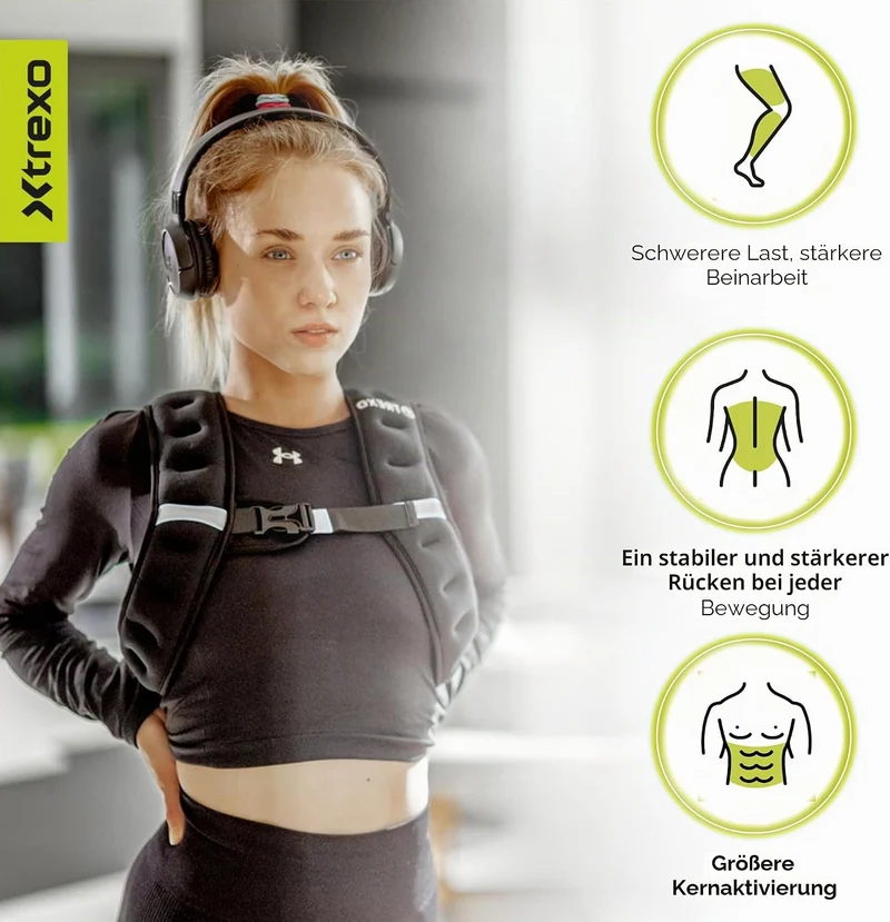 Trainingsweste mit Gewichten 5/8/10 KG 5 KG, 5 KG