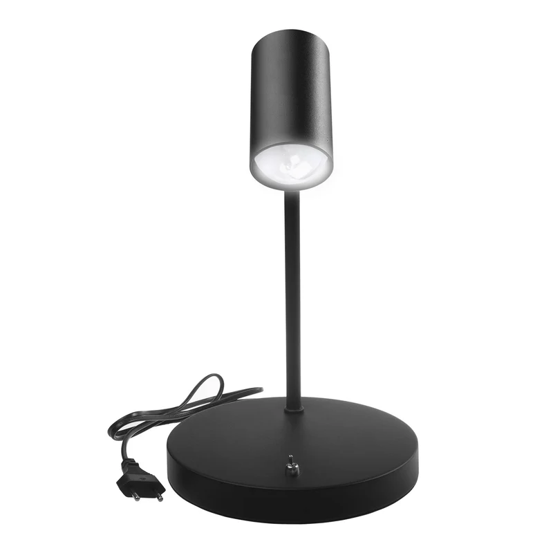 GU10 spot desk lamp with on/off switch black 55x90mm