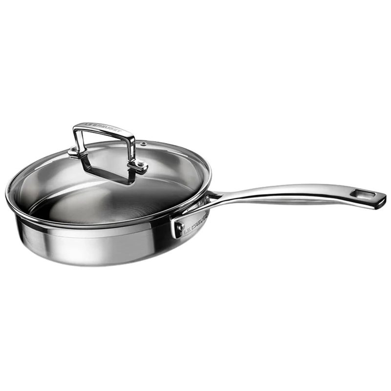 Sauté inox con accesorio para huevos poché de Le Creuset