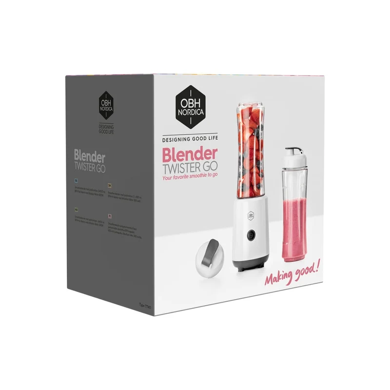 OBH Nordica - Smoothie-Mixer Twister Go weiß
