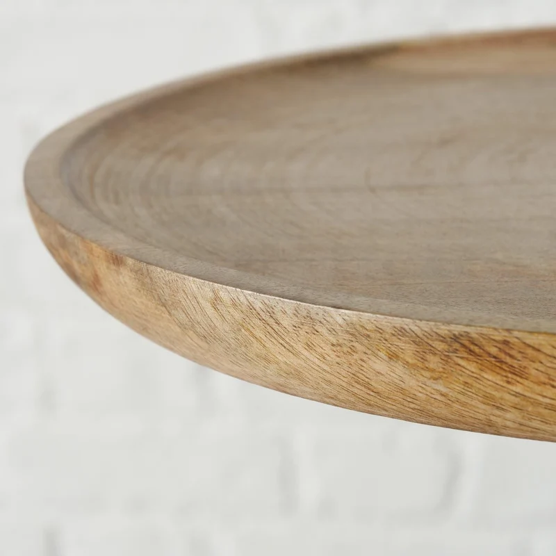 Boltze Etagere Kabir Obstkorb aus Holz und Metall 2 Etagen Obstschale Gemüseschale Dekorativ Skandin