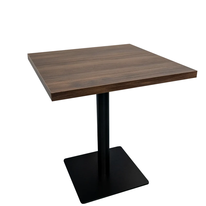 Esstisch Säulentisch Tisch Restaurant Gastronomie Dunkelbraun 70x70