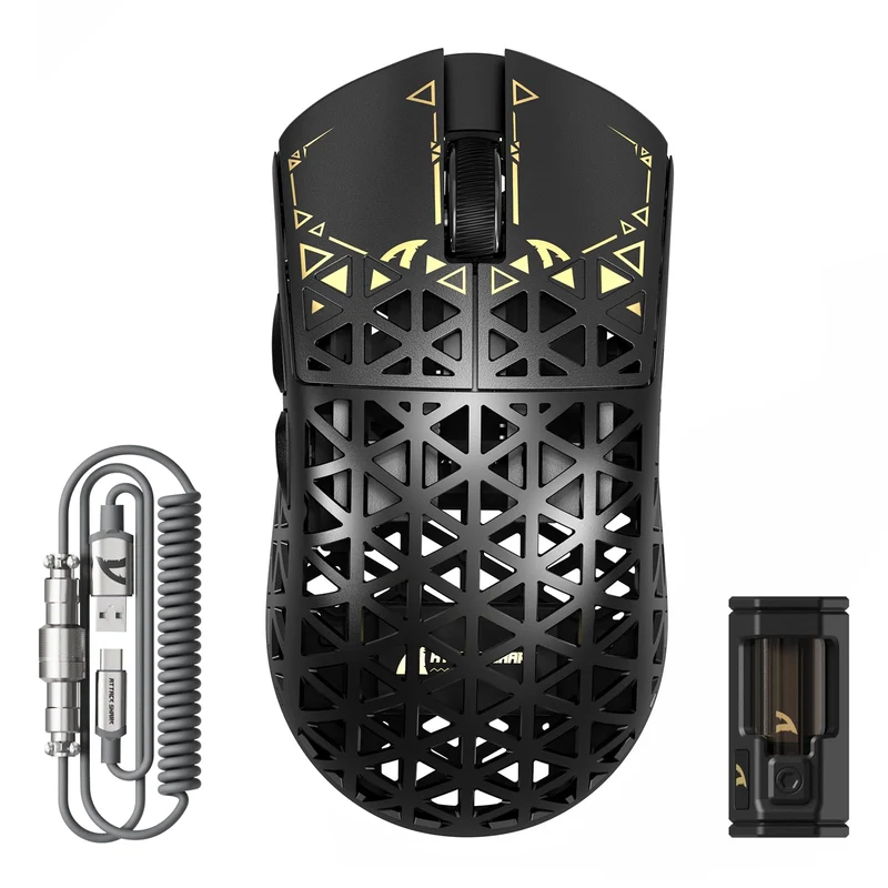 ATTACK SHARK R5 Ultra Carbonfaser Gaming-Maus, 39g Superlight, 8000Hz Kabellose Mouse, 42000 DPI, PA