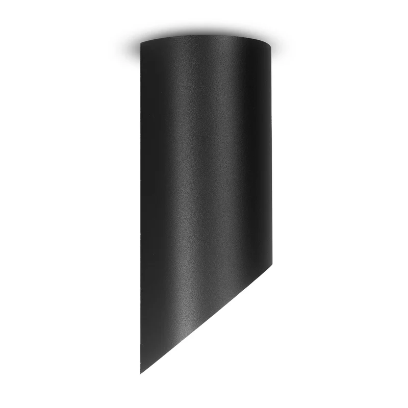 Maclean surface-mounted luminaire / tube, spot, round, aluminum, GU10, 55x130mm, black color, MCE360 B