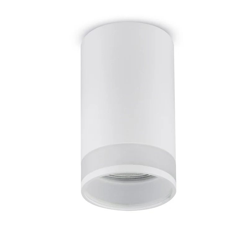 Maclean surface mount / tube luminaire, spot, round, aluminum, GU10, 55x105mm, white, MCE361 W