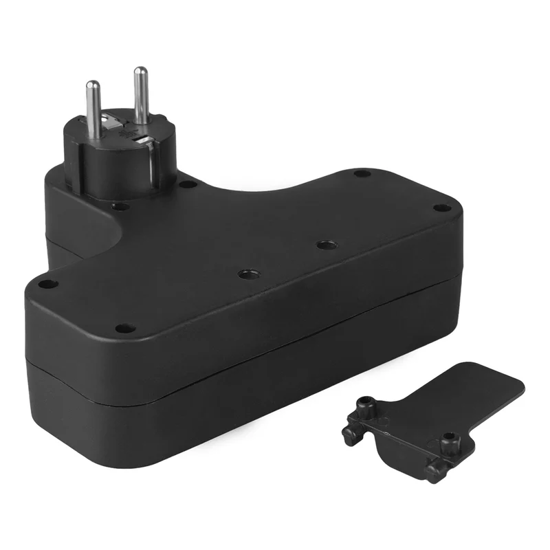 Maclean Quadruple Socket with Switch and Stabilizing Foot, Schuko Type, 2x2.5A & 2x16A, Model MCE224 G/B