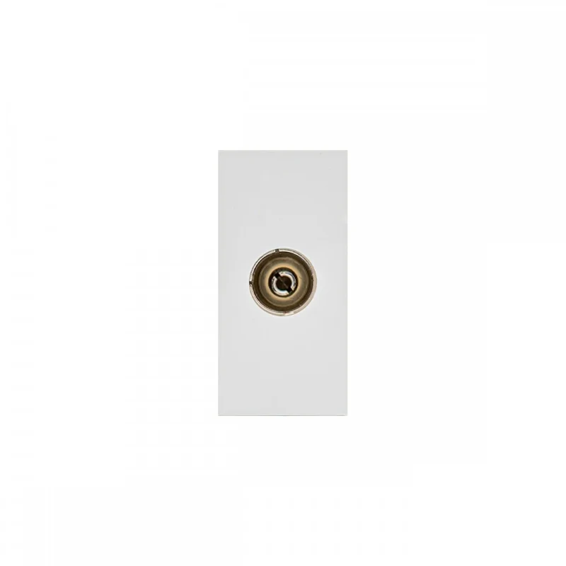 Maclean MCE726W Cable TV Outlet Modular Wall Outlet Without Frame Flush Mount (TV Outlet, White)