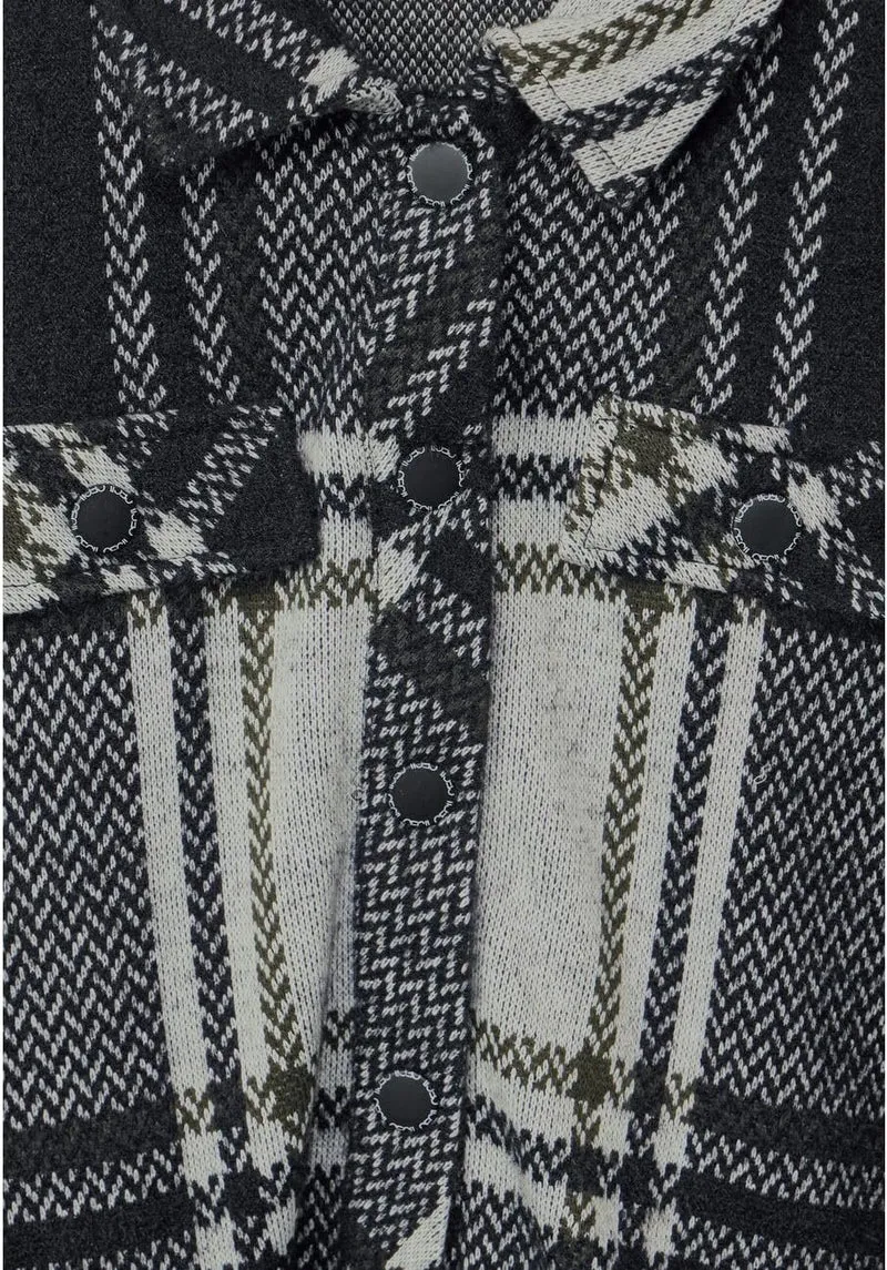 Cecil Damen B320782 Jacquard Jacke Kariert L Schwarz, L Schwarz