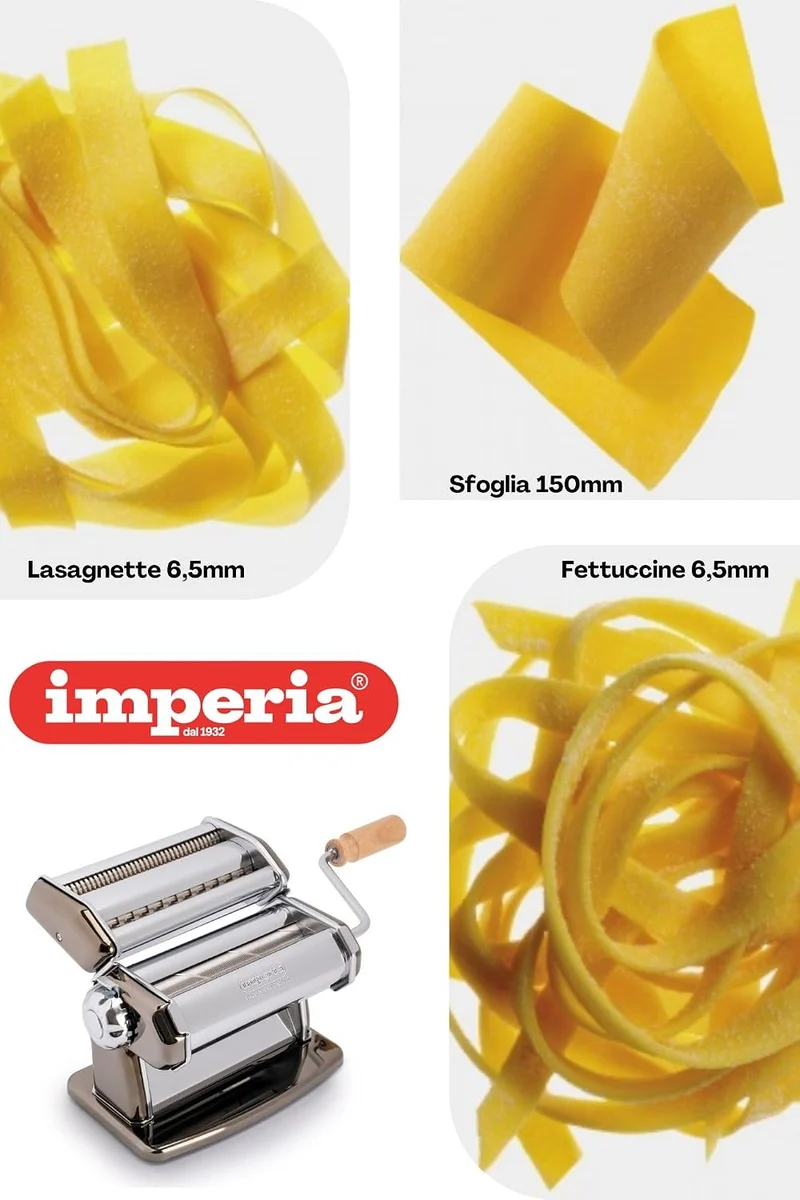 Imperia IPASTA Gourmet Linie. Nudelmaschine für raue Pasta. 100% Made in Italy. Frischpastamaschine
