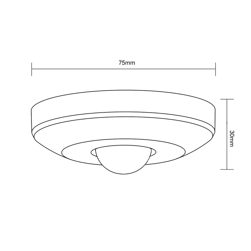 Maclean Energy MCE231 Infrared PIR Sensor Motion Detector Ceiling Mount LED Lighting 360°