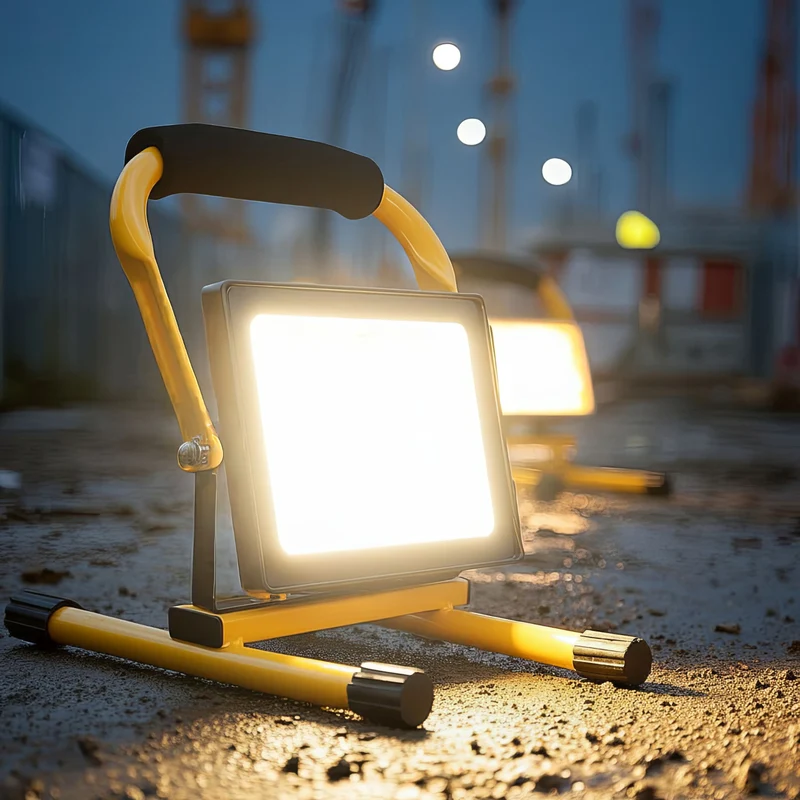 Maclean MCE632 Yellow Floor Stand for Maclean LED Floodlight Steel Adjustable Angle MCE550/530/630/632/650/652