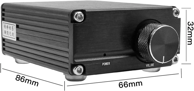 DollaTek 100W Mini Subwoofer Leistungsverstärker TPA3116D2 Audio HiFi Amp Schwarz