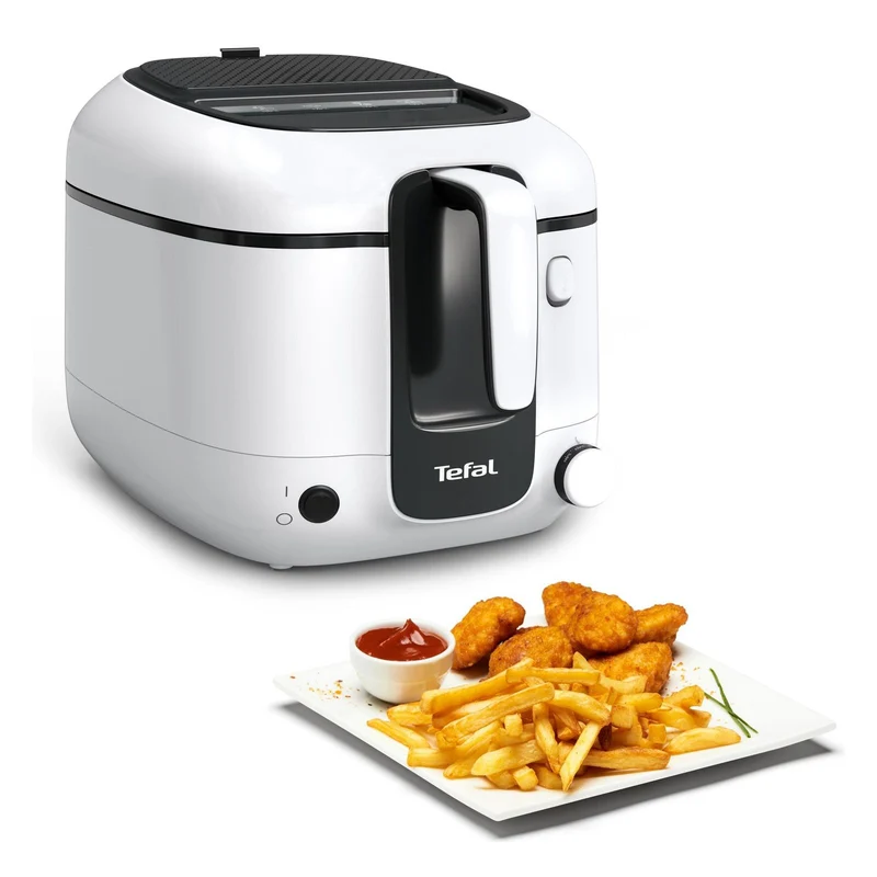 Tefal Super Uno FR3101 Einzelbild Eigenständig 1800 W Fritteuse Schwarz, Weiß