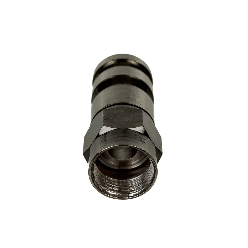 Maclean MCTV-916 Professional Black Nickel RG-6 Compression F Connector