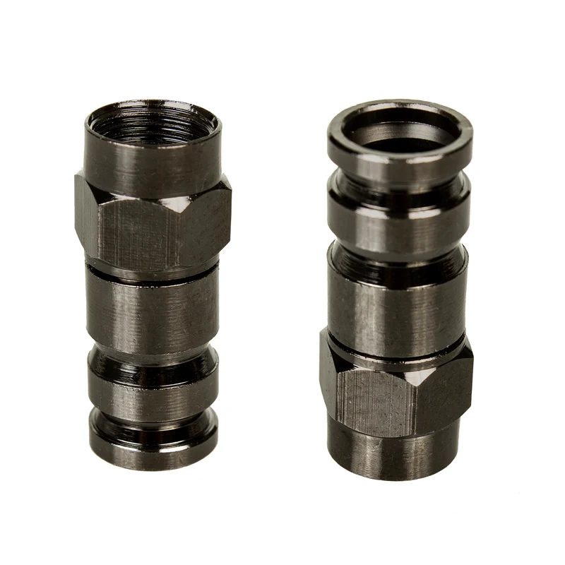 Maclean MCTV-916 Professional Black Nickel RG-6 Compression F Connector