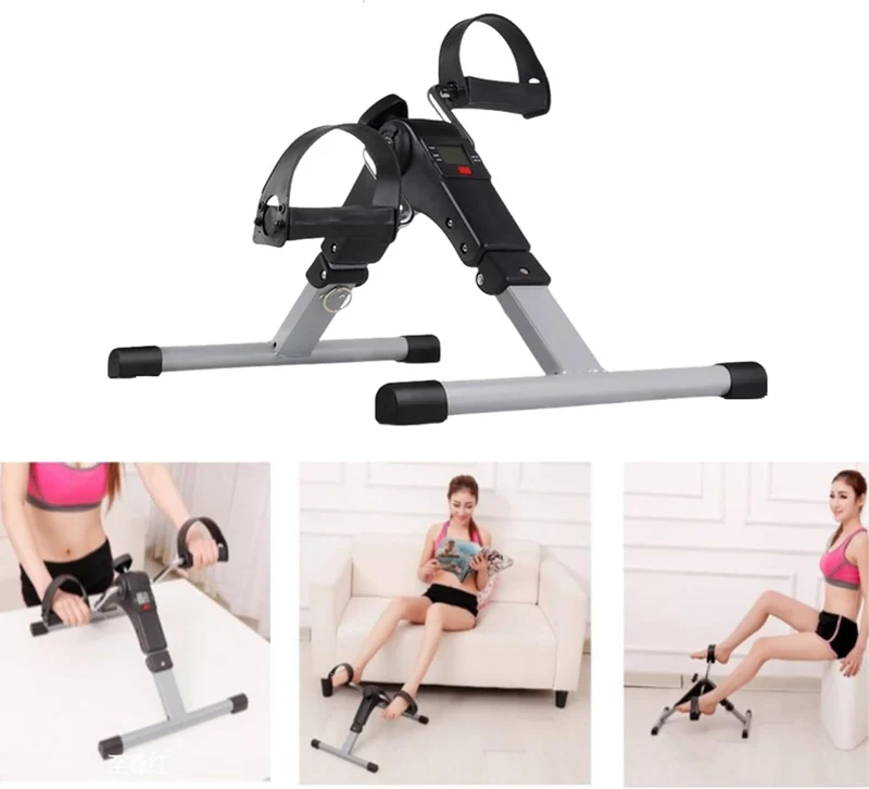 Mini Klappbar Bike, Pedaltrainer Mini-Heimtrainer Fahrrad, Minifahrrad Bewegungstrainer Fitnessgerät