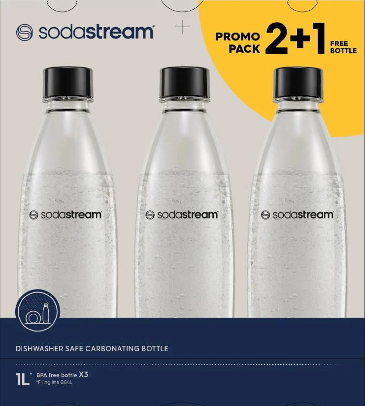 Sodastream - Flaschen 1 L - 3 Stück.