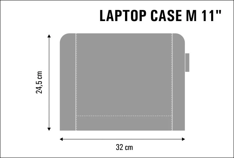 Laptop sleeve for an 11-inch notebook, made of eco-friendly felt, with a "Triangle" print design