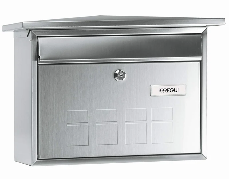ARREGUI M105832 Deco E5707 Individueller Briefkasten aus rostfreiem Stahl, Grösse M (DIN A4 und Zeit