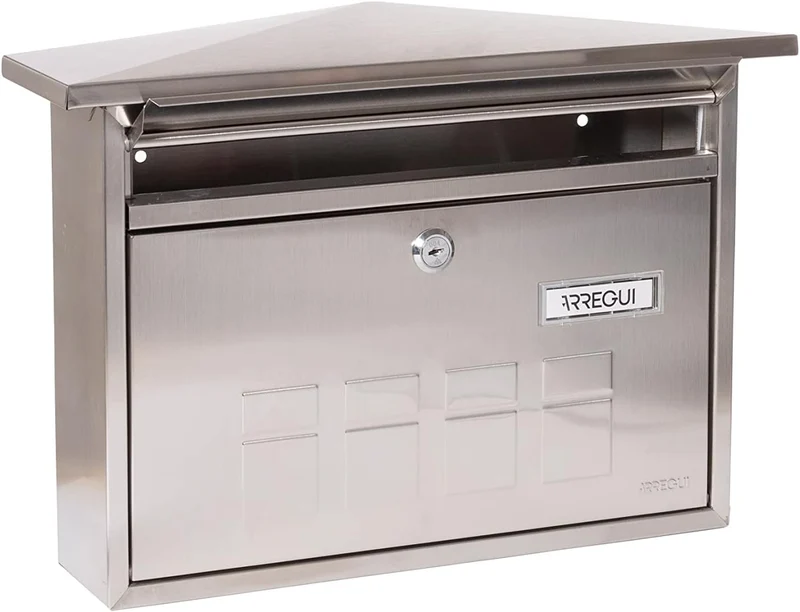 ARREGUI M105832 Deco E5707 Individueller Briefkasten aus rostfreiem Stahl, Grösse M (DIN A4 und Zeit