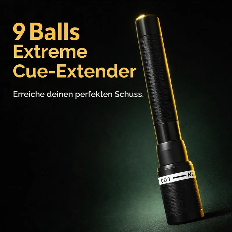 Billard Pool Queue Verlängerung, Pool Queue Stick Extender 9 Kugeln Billard Queue Butt End Extender