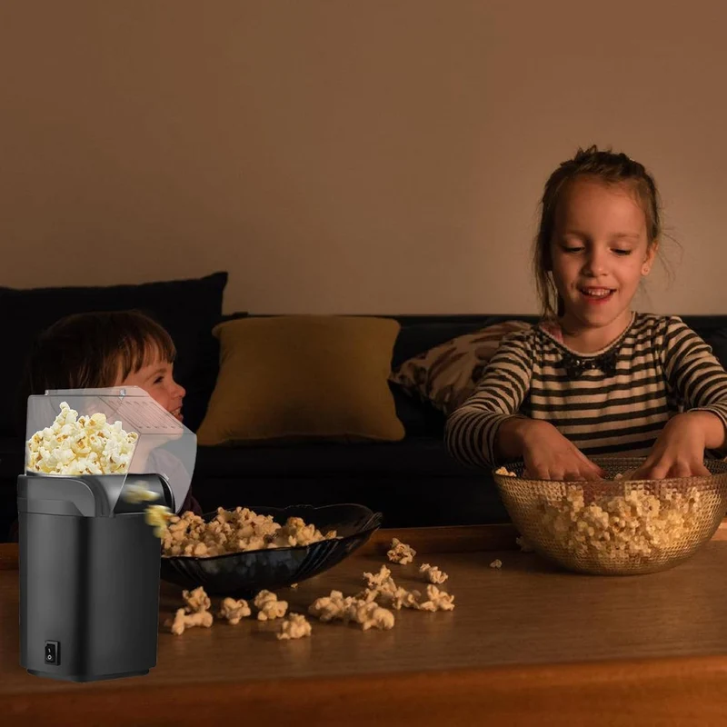 Popcornmaschine: 1200W HeissLuft Popcornmaschine, Selbstgemachte Popcorn Maker, Gesund& Ölfrei, 2 Mi