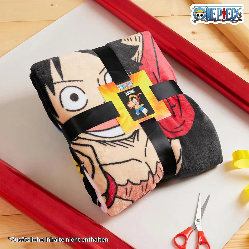 One Piece Decke Fleece Kuscheldecke Flauschig für Männer, Teenager Merch Anime Geschenke