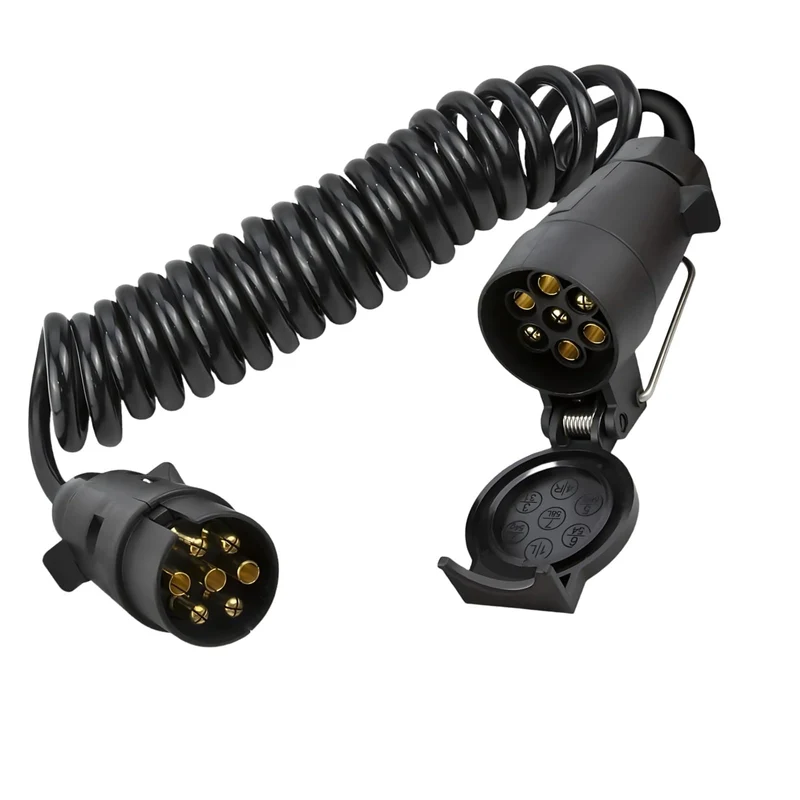 Woola 12V Anhänger 7 Polig Verlängerung Kabel Adapter,2,5m-Anhänger Steckdosen Verlängerungskabel,An