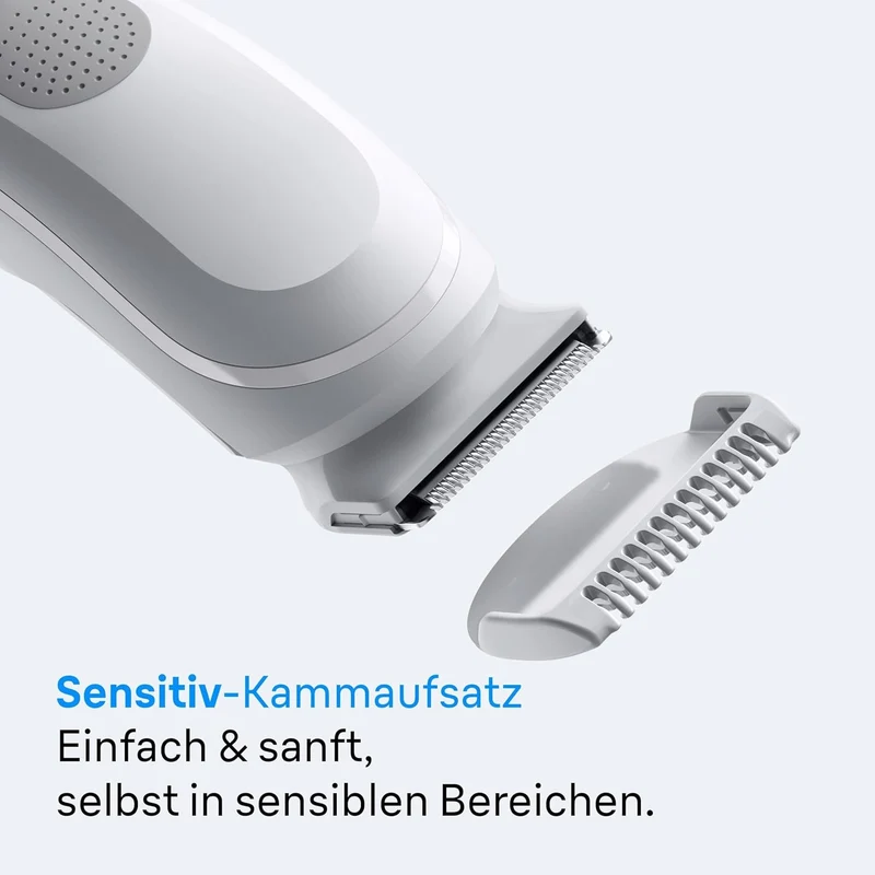 Braun Bodygroomer Series 3, Elektrischer Körperrasierer Herren mit 3 Zubehörteile, Kabelloser Trimme