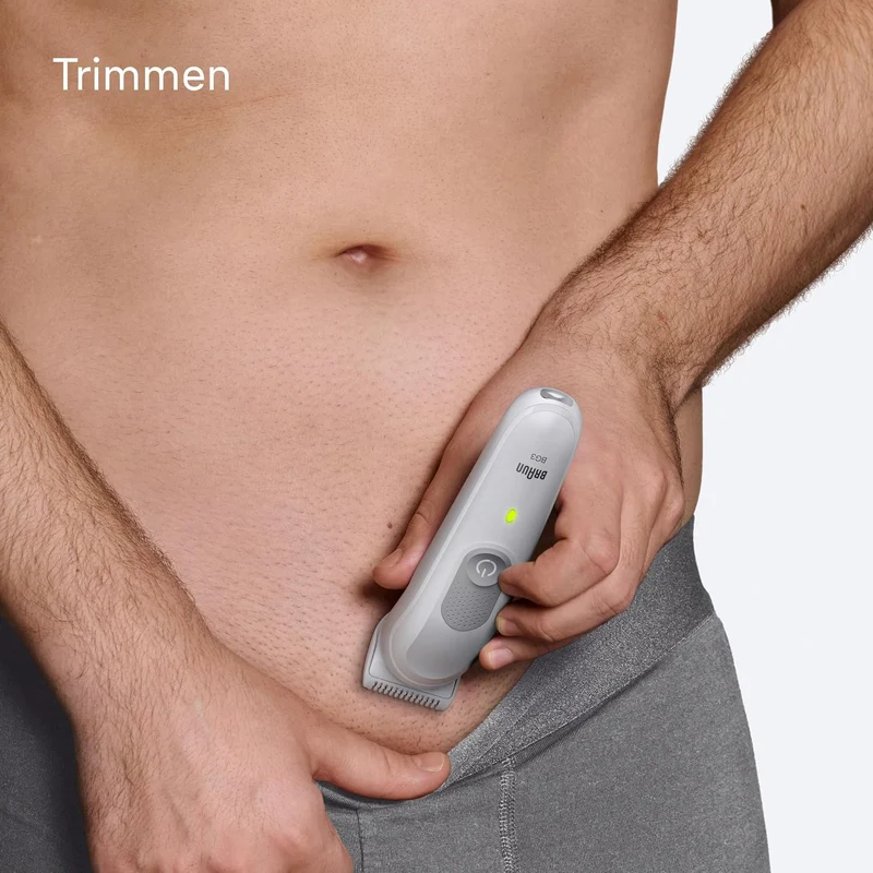 Braun Bodygroomer Series 3, Elektrischer Körperrasierer Herren mit 3 Zubehörteile, Kabelloser Trimme
