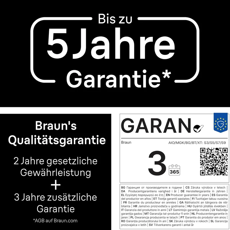 Braun Bodygroomer Series 3, Elektrischer Körperrasierer Herren mit 3 Zubehörteile, Kabelloser Trimme