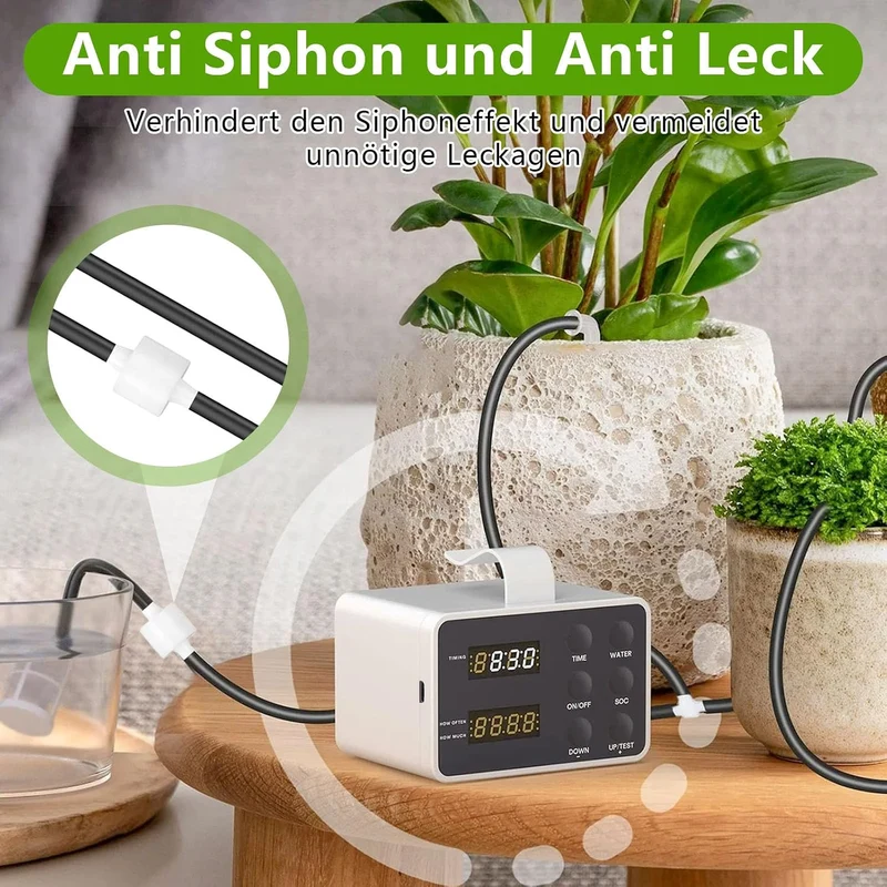 Automatische Bewässerung, Bewässerungssystem für 15 Topfpflanzen, Zeitgesteuertes Bewässerungssystem