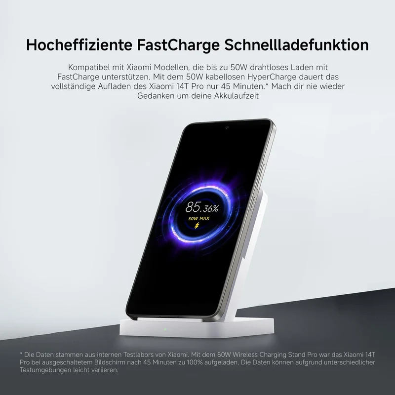 Xiaomi Kabelloses Ladegerät Stand Pro, 50 W, BHR7560GL, Weiss