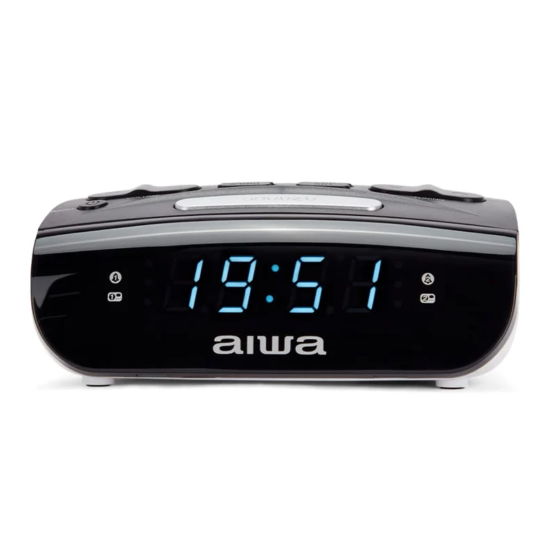 RADIO RELOJ DESPERTADOR AIWA CR-15BK DOBLE FM Alarm