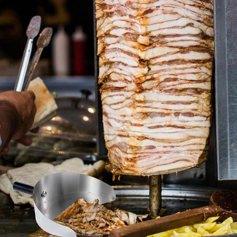Grillschaufel Rotisserie Fleischfänger Pfannes Aus Edelstahl Fleisch Auffangpfanne Für Drehspiess, S