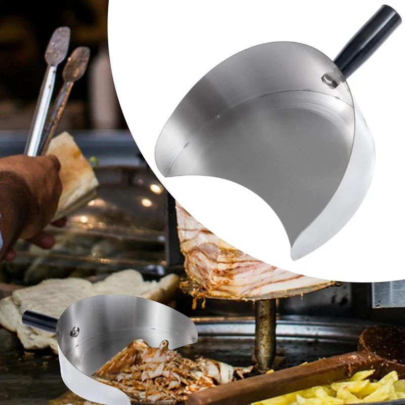 Grillschaufel Rotisserie Fleischfänger Pfannes Aus Edelstahl Fleisch Auffangpfanne Für Drehspiess, S
