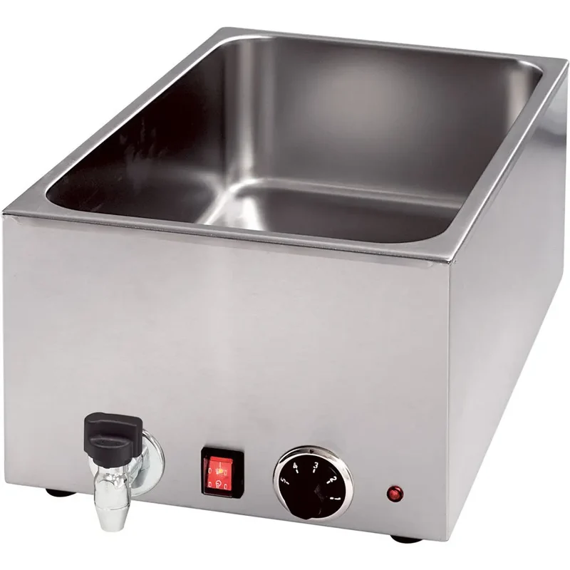 Bain-Marie GN1/1 200mm Höhe mit Ablasshahn